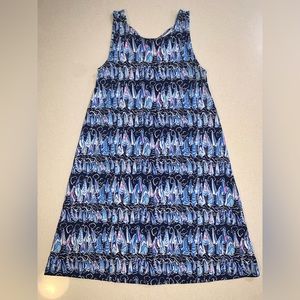 Lilly Pulitzer Kristen Dress in Low Tide Navy Sails and Stripes - LIKE NEW